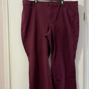Old Navy Flare Pixie Pant Wine